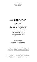 Cover of: La Distinction entre sexe et genre: une histoire entre biologie et culture