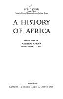 Cover of: history of Africa