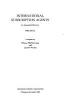 Cover of: International subscription agents