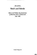 Cover of: Reich und Stände: Ideen und Wirken des deutschen politischen Exils in Österreich, 1933-1938