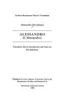 Cover of: Alessandro (Carleton Renaissance Plays in Translation,) by Belladonna