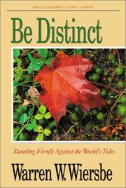 Cover of: Be Distinct by Warren W. Wiersbe