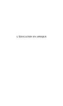 Cover of: L' éducation en Afrique: le défi de l'excellence