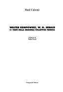 Cover of: Walter Kempowski, W.G. Sebald e i tabù della memoria collettiva tedesca