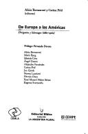 Cover of: De Europa a las Américas by Alicia Bernasconi y Carina Frid (editoras) ; prólogo, Fernando Devoto ; Alicia Bernasconi,... [et al.].