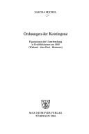 Cover of: Ordnungen der Kontingenz: Figurationen der Unterbrechung in Erzähldiskursen um 1800 (Wieland - Jean Paul - Brentano)