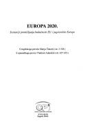 Cover of: Europa 2020: scenarij promišljanja budućnosti EU i Jugoistočne Europe
