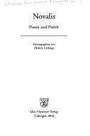 Cover of: Novalis: Poesie und Poetik