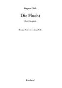 Cover of: Die Flucht: drei Hörspiele