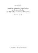 Cover of: Fragmente liturgischer Handschriften des Deutschen Ordens im Historischen Staatsarchiv K onigsberg, Teil 2. Nr. 151 - 300 by Anette L offler, Anette L offler