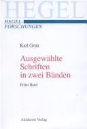Cover of: Ausgewählte Schriften in zwei Bänden