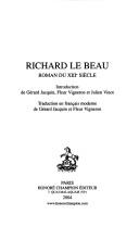 Cover of: Richard le Beau: roman du XIIIe siècle