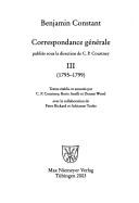 Cover of: Correspondence générale by Benjamin Constant
