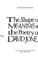 Cover of: The shape of meaning in the poetry of David Jones by Thomas Dilworth