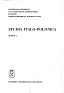 Cover of: Studia italo-polonica. by [redaktorzy tomu, Stanisław Cynarski i Ryszard K. Lewański.