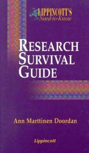 Cover of: Lippincott's need-to-know: research survival guide