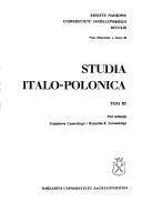 Cover of: Studia italo-polonica.