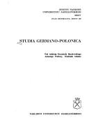 Cover of: Studia Germano-Polonica.