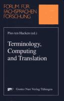 Cover of: Terminology, computing, and translation