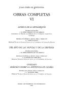 Cover of: Acerca de la monarquía: Del rito de las nupcias y de la dispensa ; Gonzalo, diálogo sobre la apetencia de gloria