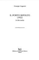 Cover of: Il porto sepolto (1922): un libro inedito