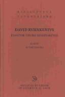 Cover of: Elogium Tiberii Hemsterhusii by David Ruhnkenius