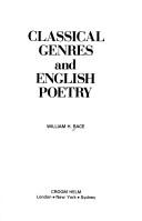 Cover of: Classical genres and English poetry