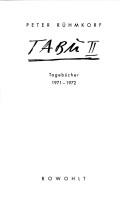 Cover of: Tabu: Tagebücher