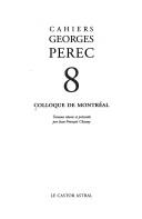 Cover of: Colloque de Montréal by travaux réunis et présentés par Jean-François Chassay.