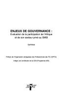 Enjeux de gouvernance by Institut Panos Afrique de l'Ouest