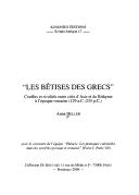 Cover of: Les bêtises des grecs: conflits et rivalités entre cités d'Asie et de Bithynie à l'époque romaine, 129 a. C.-235 p. C