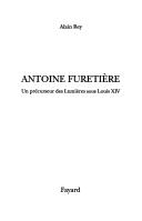 Cover of: Antoine Furetière: un précurseur des Lumières sous Louis XIV