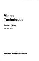 Cover of: Video techniques