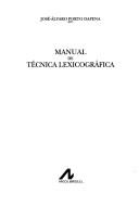Cover of: Manual de técnica lexicográfica