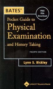 Cover of: Bates' Pocket Guide to Physical Examination and History Taking by Lynn S. Bickley, Lynn S. Bickley