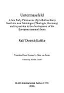 Cover of: Untermassfeld by Ralf-Dietrich Kahlke