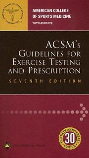 Cover of: ACSM's guidelines for exercise testing and prescription by American College of Sports Medicine.