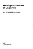 Cover of: Lincom Studies in Theoretical Linguistics, vol. 35: Ontological questions in linguistics