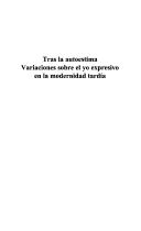 Cover of: Tras la autoestima: variaciones sobre el yo expresivo en la modernidad tardía