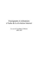 Cover of: Enseignants et ordinateurs à l'aube de la révolution Internet by Bernard Dimet