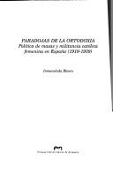 Cover of: Paradojas de la ortodoxia by Inmaculada Blasco Herranz