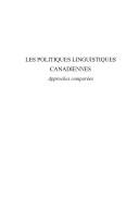 Cover of: Les politiques linguistiques canadiennes by Morris, Michael A., Jacques Maurais