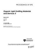 Cover of: Organic light-emitting materials and devices X: 13-16 August, 2006, San Diego, California, USA