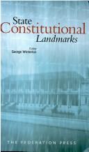 Cover of: State constitutional landmarks