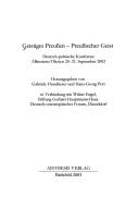 Cover of: Geistiges Preussen, preussischer Geist: deutsch-polnische Konferenz Allenstein/Olsztyn 20.-21. September 2002
