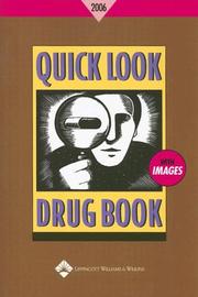 Cover of: Quick Look Drug Book 2006 (Quick Look Drug Book) | Leonard L Lance
