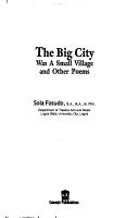Cover of: The big city was a small village, and other poems