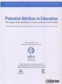 Potential attrition in education by Elsje J. Hall, Miriam Altman