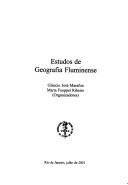 Cover of: Estudios de geografía fluminense by Glaucio José Marafon, Marta Foeppel Ribeiro (organizadores).