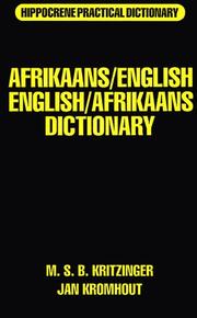 Cover of: Afrikaans/English English/Afrikaans Dictionary (Hippocrene Practical Dictionary) by M. S. B. Kritzinger, Jan Kromhout
